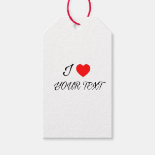 I heart your text gift tags