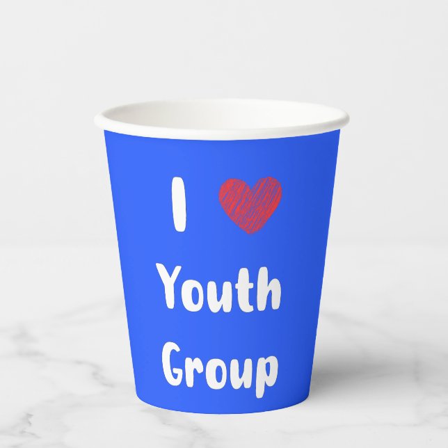 I Heart Youth Group Paper Cup (Front)