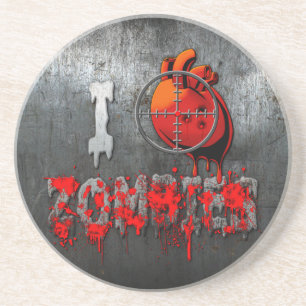 I Heart Zombies Coaster