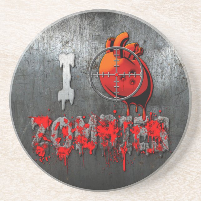I Heart Zombies Coaster (Front)