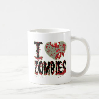 i heart zombies coffee mug
