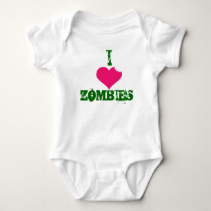 I HEART ZOMBIES-creeper Baby Bodysuit