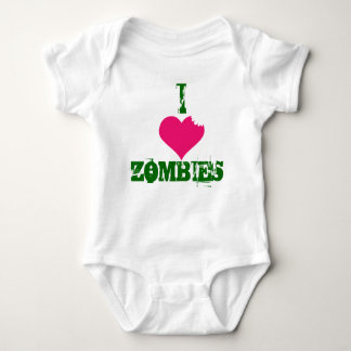 I HEART ZOMBIES-creeper Baby Bodysuit