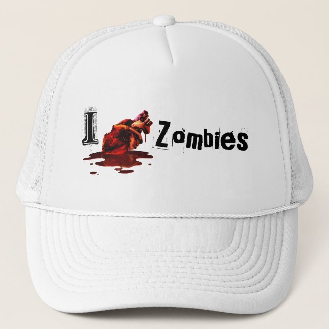 I HEART ZOMBIES - hat (Front)
