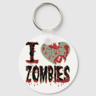 i heart zombies! key ring