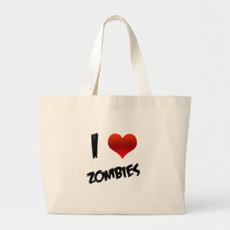 I Heart Zombies Large Tote Bag