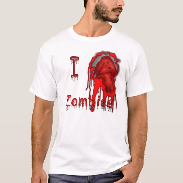 I Heart Zombies Light Skin T-Shirt (Front)