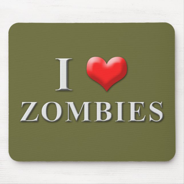 I Heart Zombies Mousepad 002 (Front)