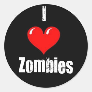 "I (Heart) Zombies" Stickers