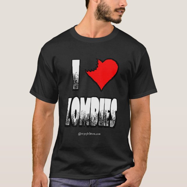 I Heart Zombies Zombie T-shirt (Front)
