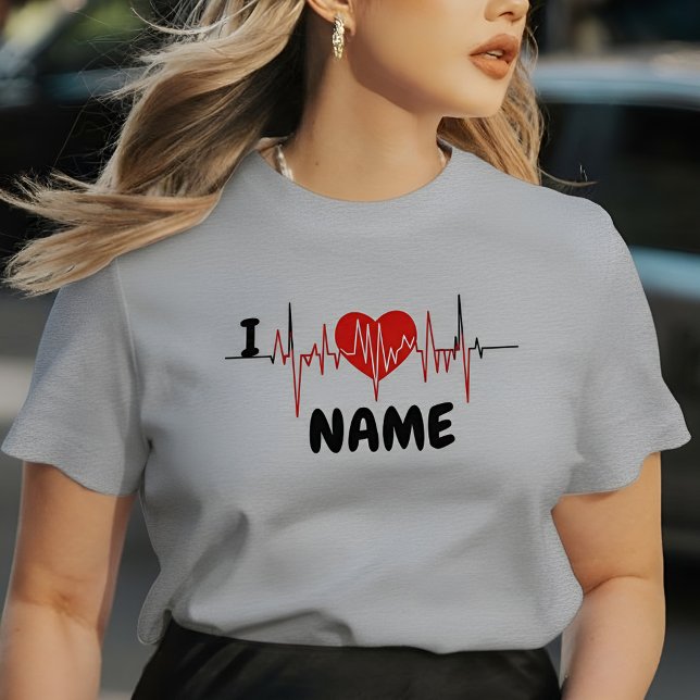 I Heartbeat love Name T-Shirt (Creator Uploaded)