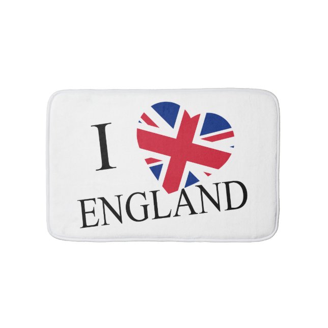 I Heartflag England bk bmcnt Bath Mat (Front)