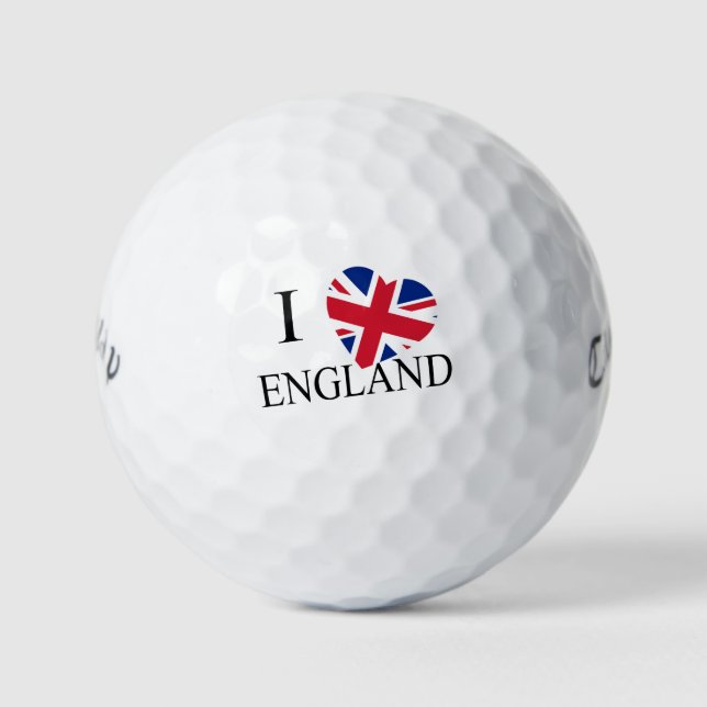 I Heartflag England bk cwb gbcnt Golf Balls (Front)