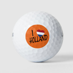 I Heartflag Holland bk on or wu gbcnt Golf Balls