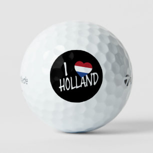 I Heartflag Holland wt on bk tmtp5 gbcnt Golf Balls