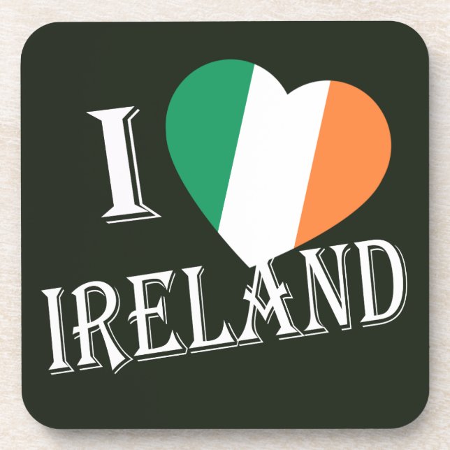 I Heartflag Ireland wt coastercnt Coaster (Front)