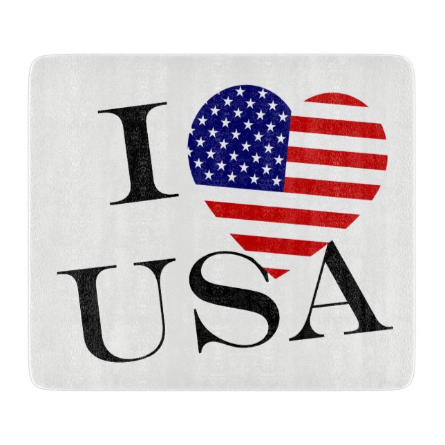 I Heartflag USA bk cbcnt Cutting Board (Front)