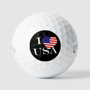 I Heartflag USA wt css gbcnt Golf Balls