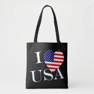 I Heartflag USA wt stcn Tote Bag