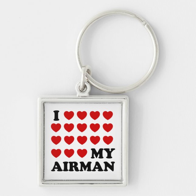 I (hearts) my Airman Key Ring (Front)