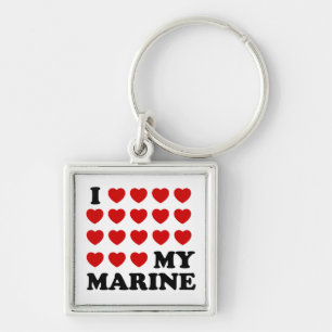 I (hearts) my marine key ring