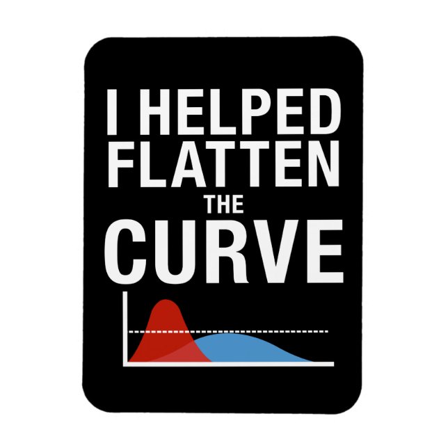 I Helped Flatten The Curve Social Distancing Magnet (Vertical)