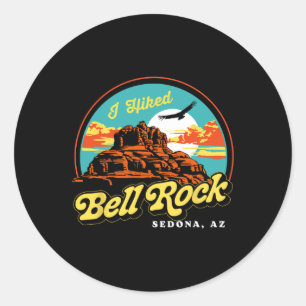 I Hiked Bell Rock Retro Sedona Arizona Vintage Hik Classic Round Sticker