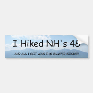 I Hiked NH's 48 Bumper Sticker