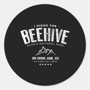 I Hiked The Beehive Trail Acadia National Park Classic Round Sticker