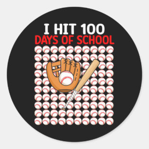 I Hit 100 Days Of School Bysebyll Byt Boys Toddler Classic Round Sticker