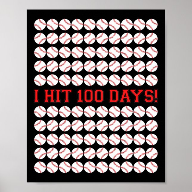 I Hit 100 Days Of School Bysell 100th Day Gifts  Poster (Front)