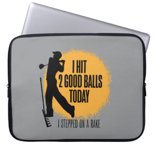 I Hit 2 Good Balls Today - funny golf Laptop Sleeve