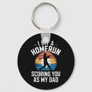 I Hit A Homerun Scoring You Dad Bysebyll  Key Ring