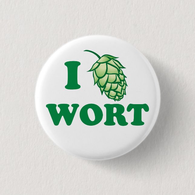 I HOP WORT - button (Front)