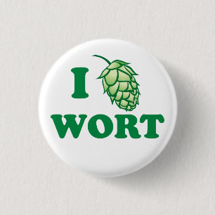 I HOP WORT - button