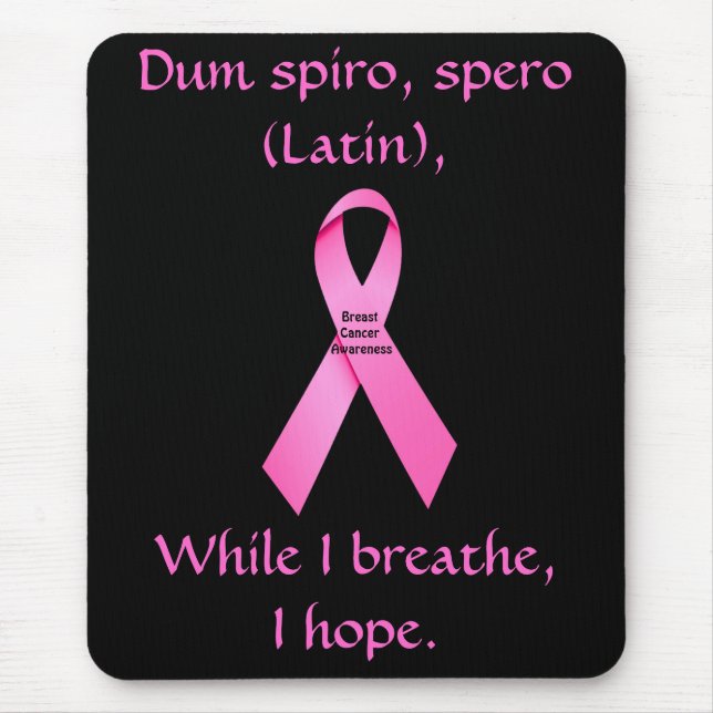 I Hope Breast Cancer Awareness Mousepad (Front)