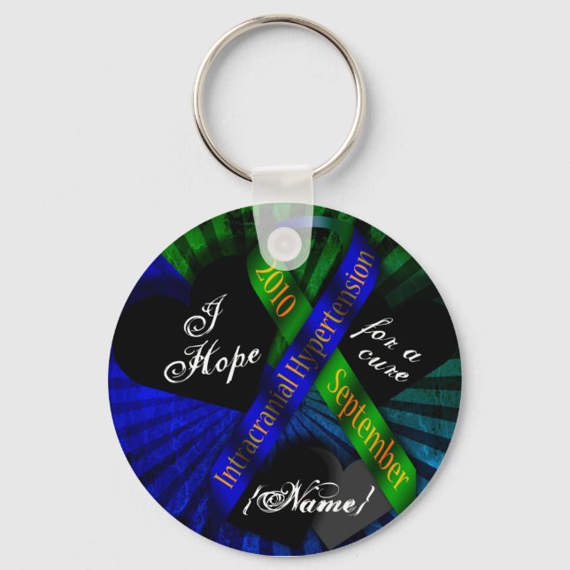 I Hope For A Cure Ribbon Keychain (Front)