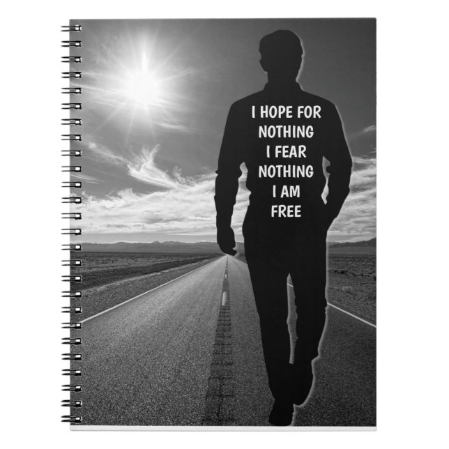 I hope for nothing motivational quote notebook (Front)