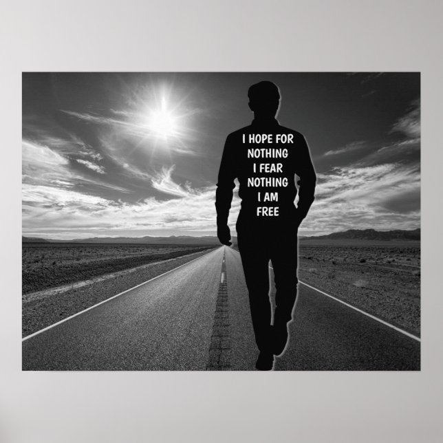 I hope for nothing motivational quote poster (Front)