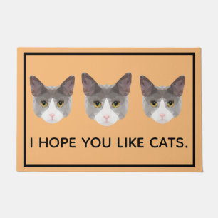 I hope you like cats  doormat