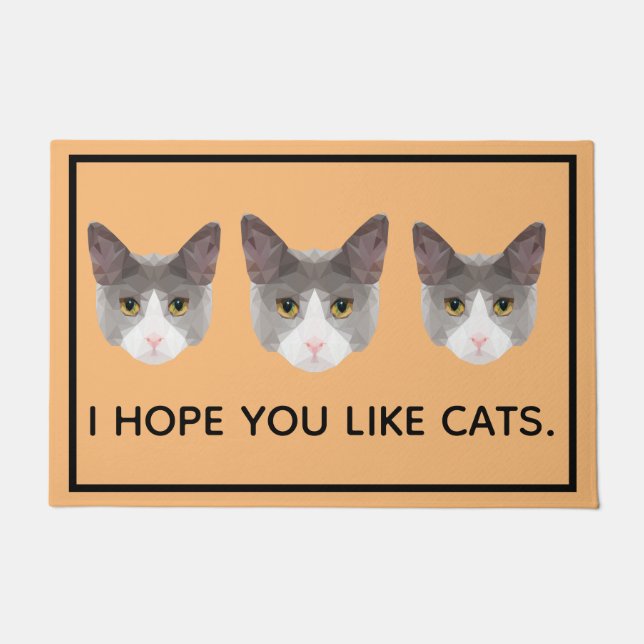 I hope you like cats  doormat (Front)