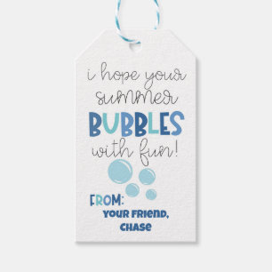 I Hope Your Summer Bubbles With Fun  Gift Tags