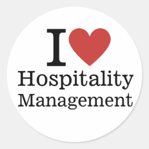 I ❤️ Hospitality Management for Students/Faculty Classic Round Sticker