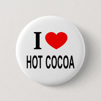 I ❤️ HOT COCOA I LOVE HOT COCOA I HEART HOT COCOA 6 CM ROUND BADGE