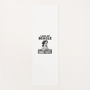 I Hug My Beagle So I Dont Choke People Funny Dog P Yoga Mat