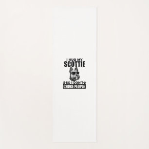 I Hug My Scottie So I Dont Choke People Funny Dog Yoga Mat