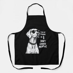 I Hug My Weimaraner So I Dont Choke People Funny D Apron