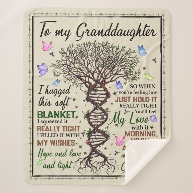 I hugged this soft sherpa blanket (Front)