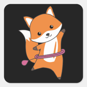 I Huller Cute Fox Funny Foxes Square Sticker