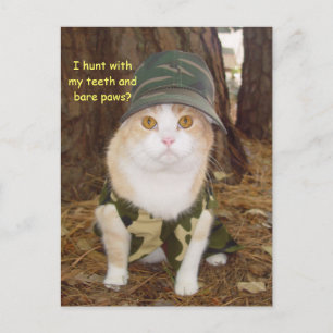 I Hunt with My Teeth & Bare Paws Postcard